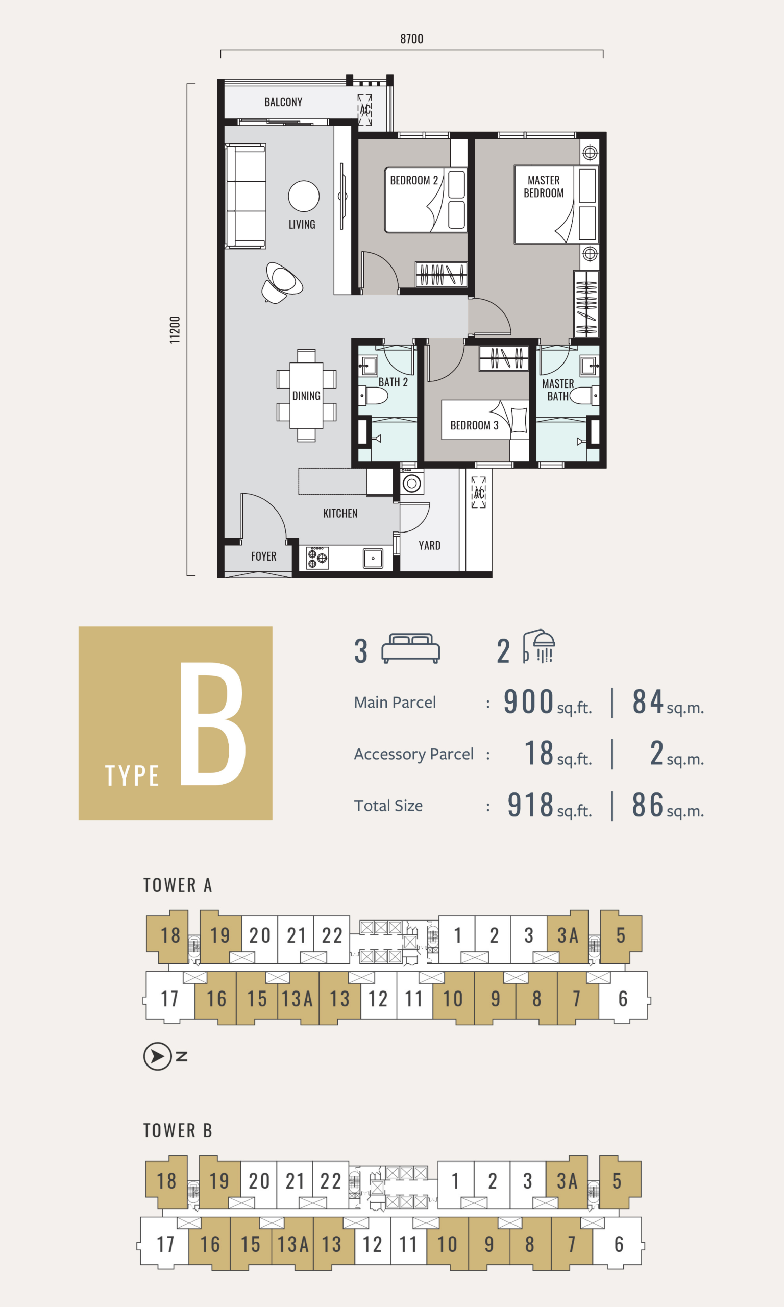 Room Type B floor plan